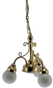 CK3014 - Chandelier 3-Arm Frosted Globe
