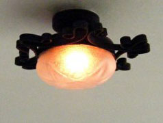 CK3723 - Ornate Iron Ceiling Lamp