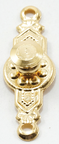 CLA05510 - Colonial Door Knob, Brass GP, 2Pk