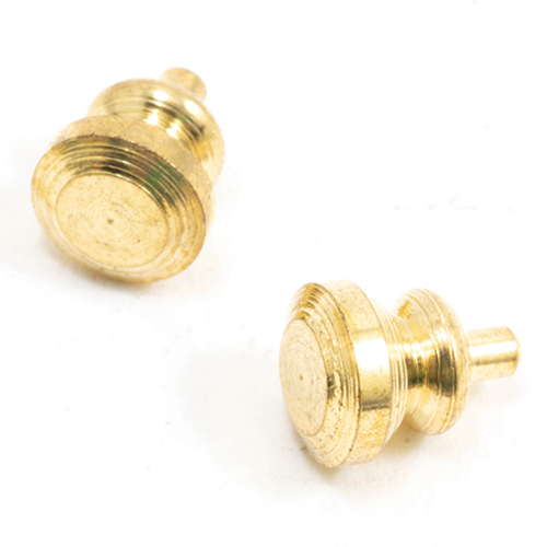 CLA05532 - Round Knobs, Brass, 6/Pk