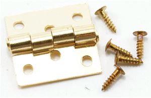 CLA05544 - Butt Hinges with Nails,Brass, 4/Pk