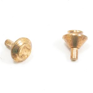 CLA05554 - Round Cabinet Pulls, Brass Goldplated, 6/Pk