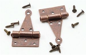 CLA05565 - T-Hinges with nails, Oil Rubbed Bronze, 4/pk