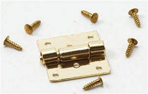 CLA05640 - Butt Hinges with Nails,Brass, 4/Pk
