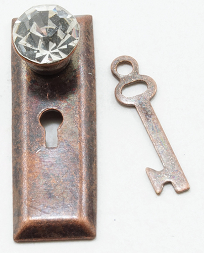 CLA05650 - Crystal Classic Knob with Key, Oil Rub Bronze, 2Pk