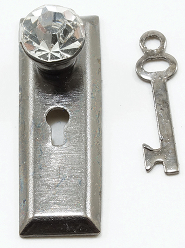 CLA05651 - Crystal Classic Knob with Key, Pewter, 2Pk