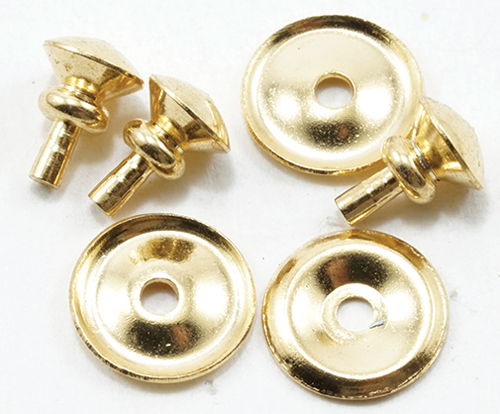 CLA05689 - Traditional Round Door knob, 6/Pk, Brass  ()
