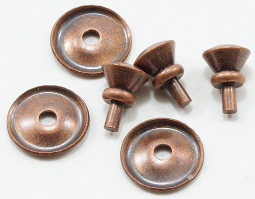CLA05695 - Traditional Round Door Knob, 6/Pk, Oil Rub Bronze