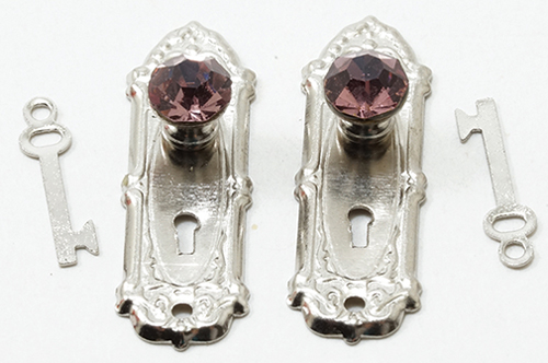 CLA05699 - Purple Crystal Opryland Knob, 2/Pk, Satin Nickel  ()