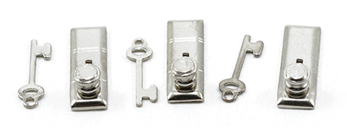 CLA05712 - 1/2 Scale Door Knob, Keyplate/Key, 6Pk, Satin Nickel  ()
