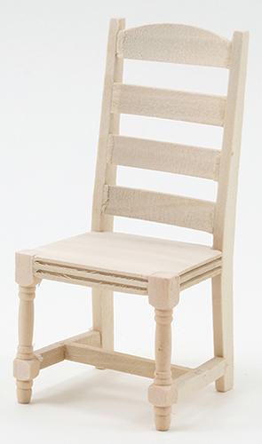 CLA08677 - Ladder Back Side Chair, Unfinished