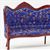 CLA10092 - Victorian Sofa, Mahogany with Blue Floral Fabric  ()