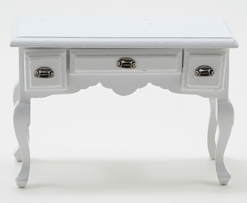 CLA10233 - Desk, White With Pewter Hardware  ()