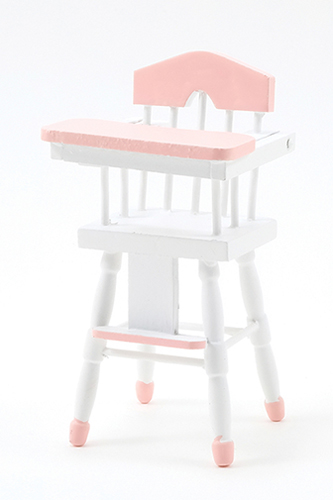 CLA10498 - Discontinued: High Chair, Pink &amp; White