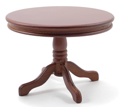 CLA10545 - Round Pedestal Table, Walnut  ()