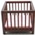 CLA10611 - Slatted Play Pen, Walnut with Pink Fabric  ()
