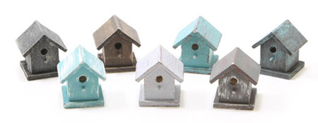 CLA10673 - Bird House,  Hand Painted, Assorted Colors