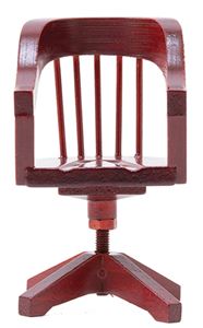 CLA10801 - Swivel Desk Chair, Mahogany  ()