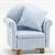 CLA10950 - Chair with Pillow, Blue/White Stripe, NEW DESIGN