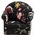 CLA10957 - Chair With Pillow, Black Floral (New Design)