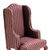 CLA12023 - Chair, Mahogany with Stripe Fabric  ()