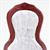 CLA12041 - Victorian Lady's Chair, Mahogany with White Brocade Fabric  ()