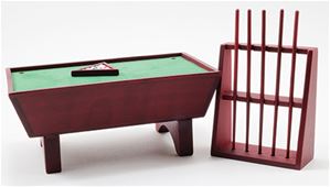 CLA91323 - Pool Table Set/24, Mahogany (Clam)