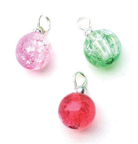 CLD2111 - Crackle Ornament, 3pc