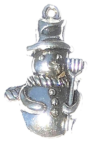 CLD217 - Round Snowman Ornament, 1pc