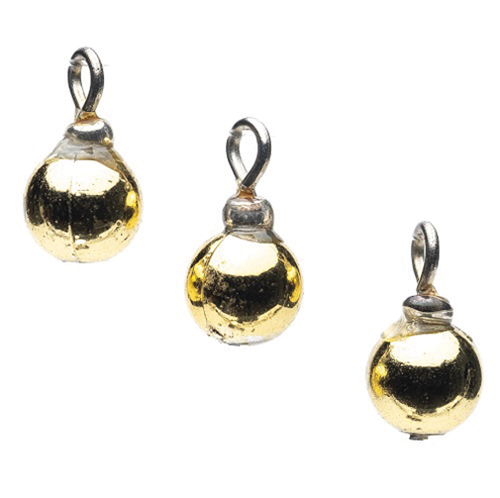 CLD231 - Shiny Gold Ball Ornaments, 3pk