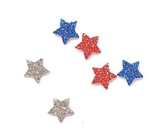 CLD307 - Red, Silver, Blue Stars Approx 50