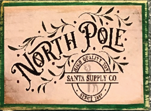 CLD909 - Decor Board Sign - North Pole