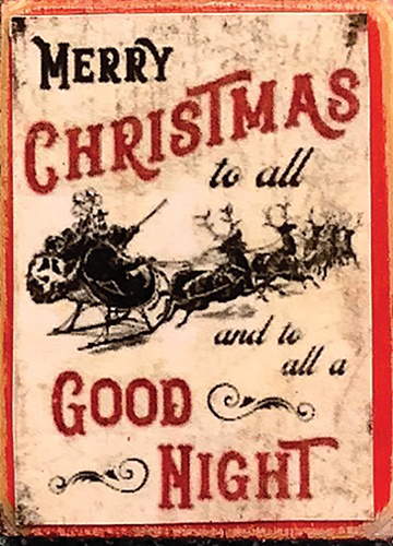 CLD910 - Decor Board Sign - Merry Christmas to All