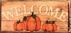 CLD911 - Decor Board Sign - Welcome with Pumpkins