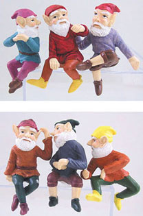 DDL1207 - Small Gnome 2-3/4 in Assorted 6Pc Set