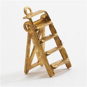 Small Ladder Ornament, Gold Color