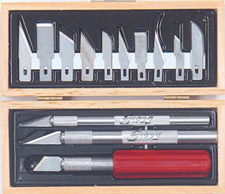 EXL44282 - Hobby Knife Set, Wooden Box