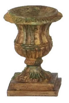 FCA1441A - Large Urn, 3Pc, Tan with Moss