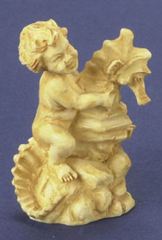 FCA1498TN - Boy On Seahorse Statue (Figure), Tan