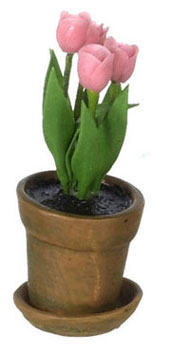 FCA2207PK - Tulip In Aged Pot, Pink