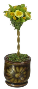 FCA2463YW - Yellow Rose Topiary