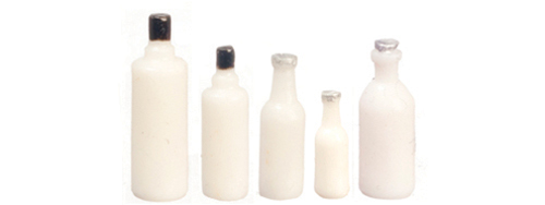 FCA4690WH - Assorted Bottles, 5 Pieces, White