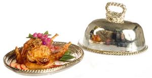 FCJU1007 - Chicken with Fruits On Metal Tray