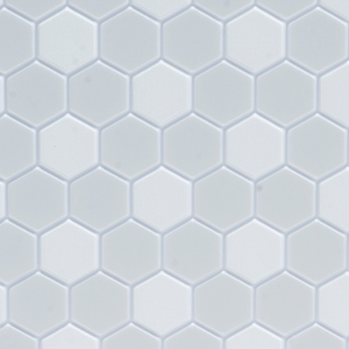 FF60690 - Tile Floor: 3/8 Hexagons, 11 X 15 1/2, Gray/White, Jr400