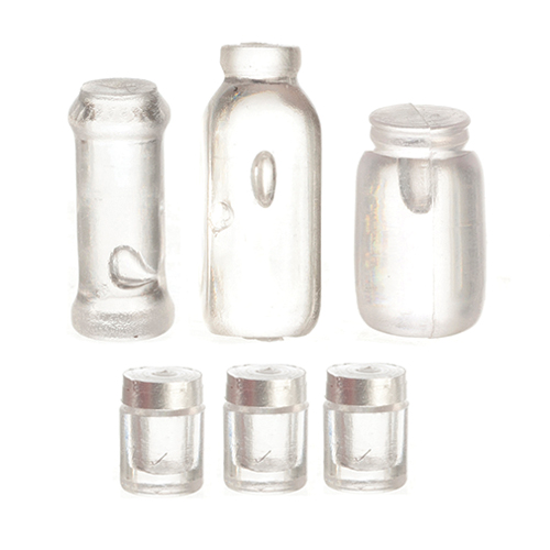 FR40001 - Assorted Bottles And Jars, 6/Pk