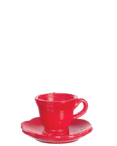 FR40258 - 12 Cups and 12 Saucers, Red