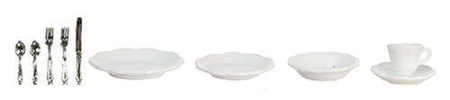 FR40320 - Dishes, Cups, Silverware, 10Pc