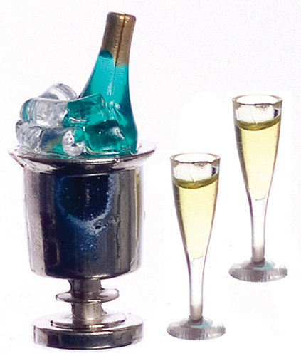 FR60011 - Champagne, Ice, 2 Glasses