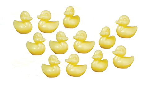 FR70225A - 1/4 Inch Mini Yellow Ducks, Set of 12
