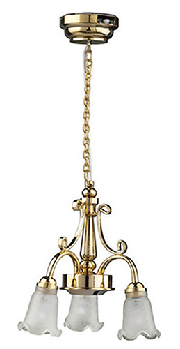 HW2321 - Led 3-Arm Frosted Down Tulip Chandelier